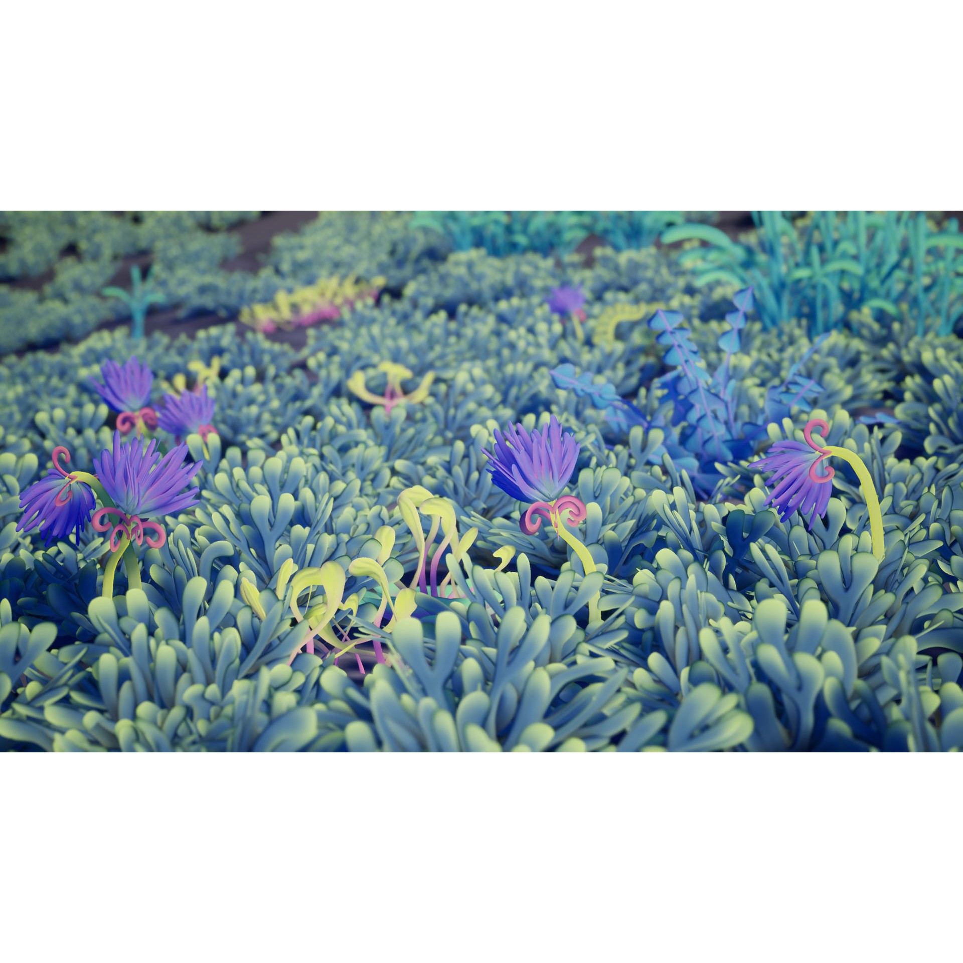 Alien Grass Pack - Low-Poly Game-Ready 3D Model - View 30