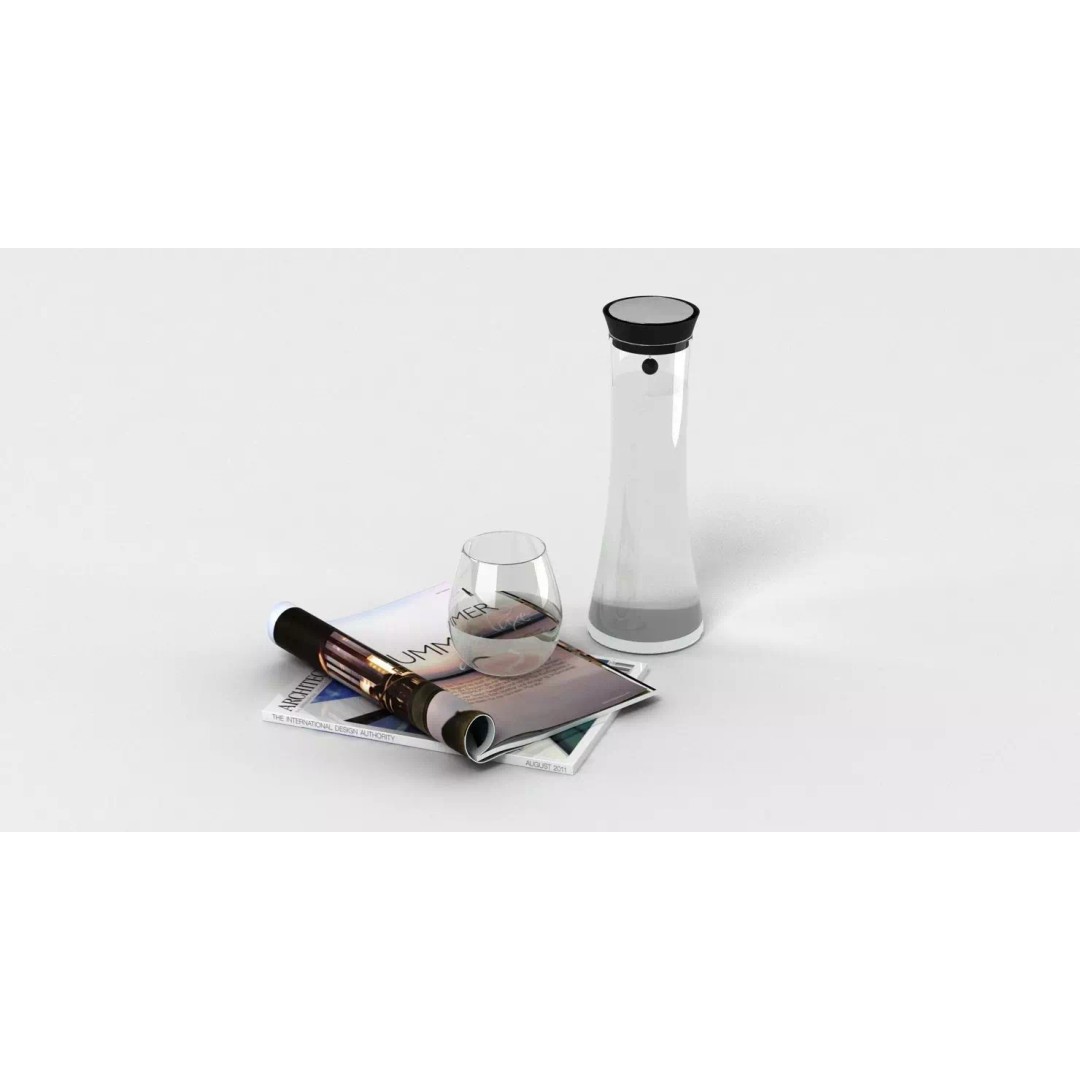 Carafe Glass Bottle 3D Model – High-Resolution PBR Asset, FBX, OBJ - View 2