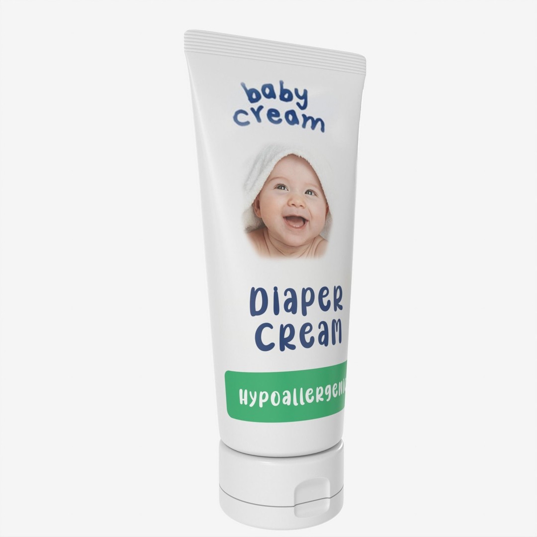 Baby Cream 3D Model – High Poly PBR Asset, FBX, OBJ - View 11