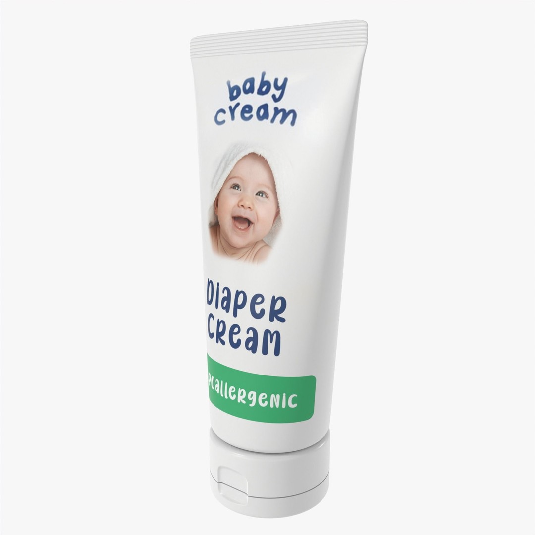 Baby Cream 3D Model – High Poly PBR Asset, FBX, OBJ - View 3