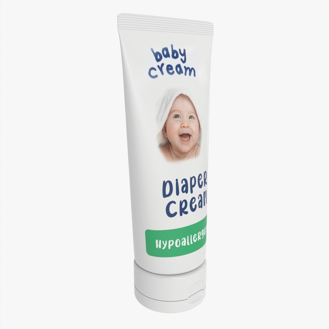Baby Cream 3D Model – High Poly PBR Asset, FBX, OBJ - View 4