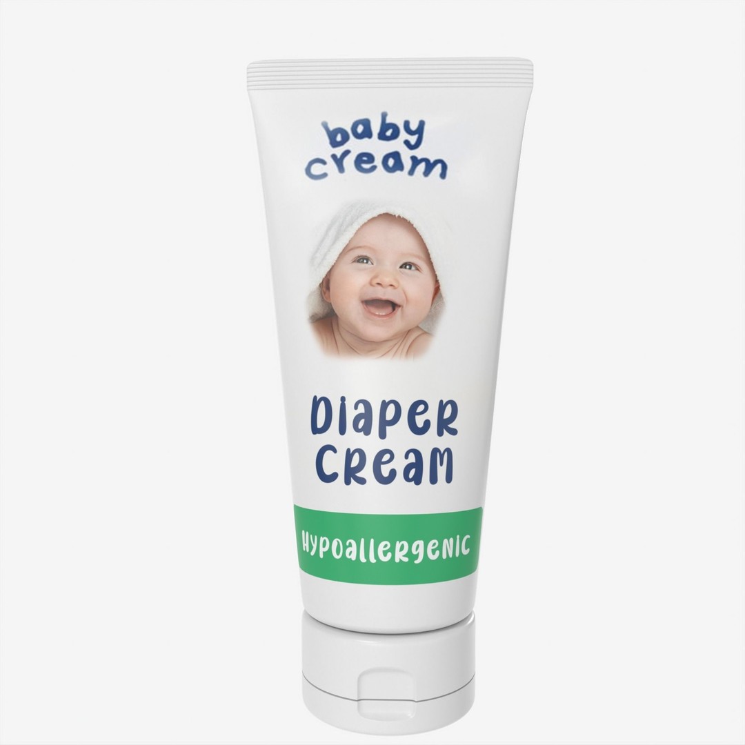 Baby Cream 3D Model – High Poly PBR Asset, FBX, OBJ - View 9