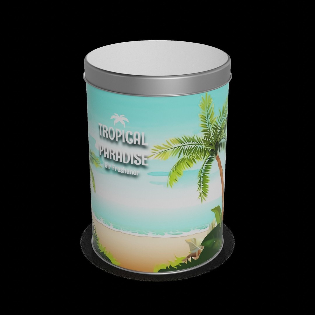 Air Freshener 3D Model – Low Poly Tropical Paradise, FBX