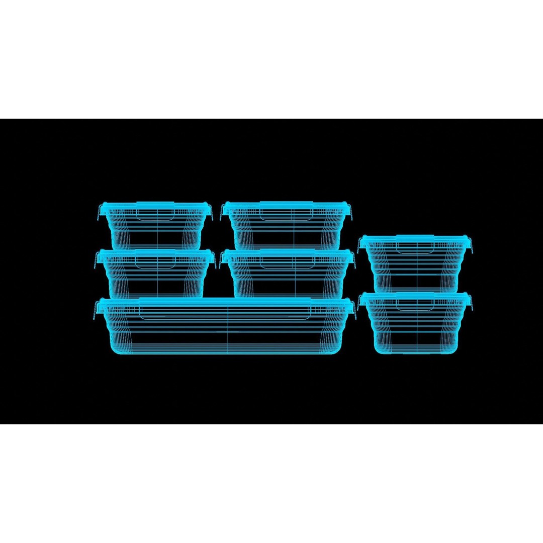 Food Storage Container 3D Model – Low Poly PBR Asset, Blender, FBX, OBJ - View 6