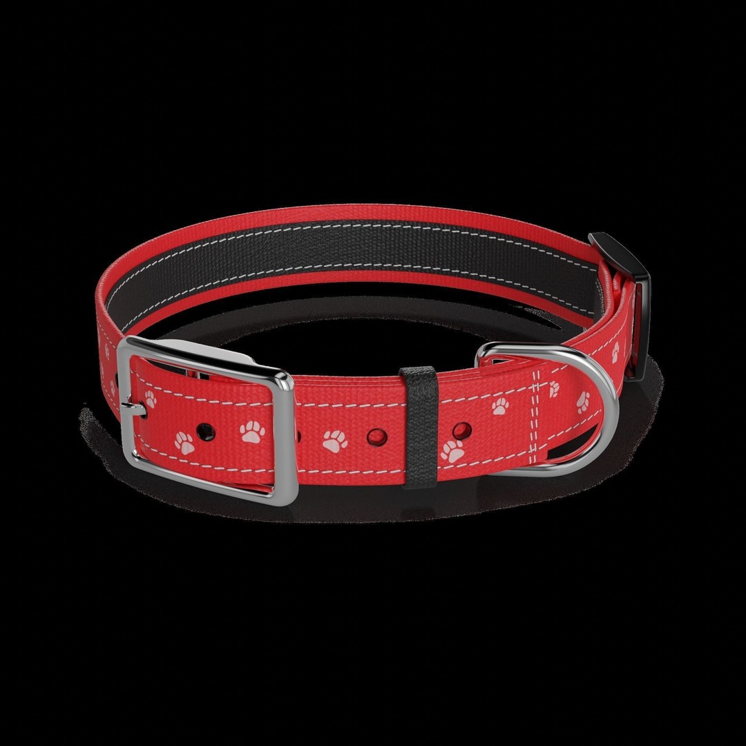 Pet Collar 3D Model – Vibrant Nylon Accessory, FBX