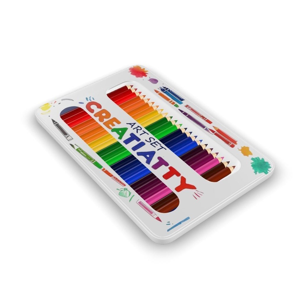 Colored Pencils 3D Model – Low Poly Interior Asset, FBX