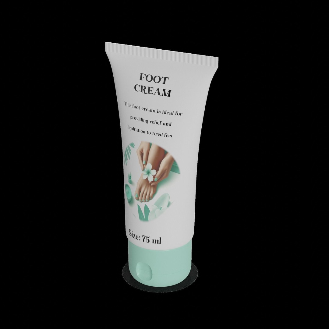 Foot Cream 3D Model – Realistic PBR Asset, FBX Format