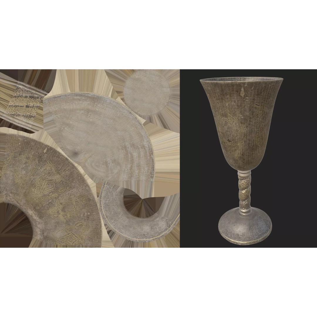 Antique Tableware 3D Model – Low Poly Game Ready Collection, FBX & Blender - View 14