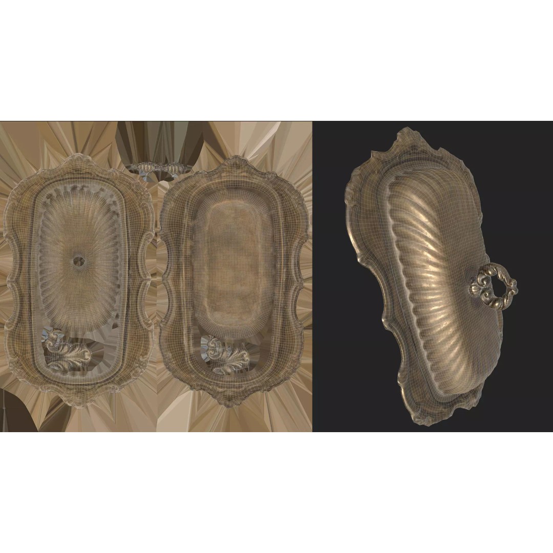 Antique Tableware 3D Model – Low Poly Game Ready Collection, FBX & Blender - View 21