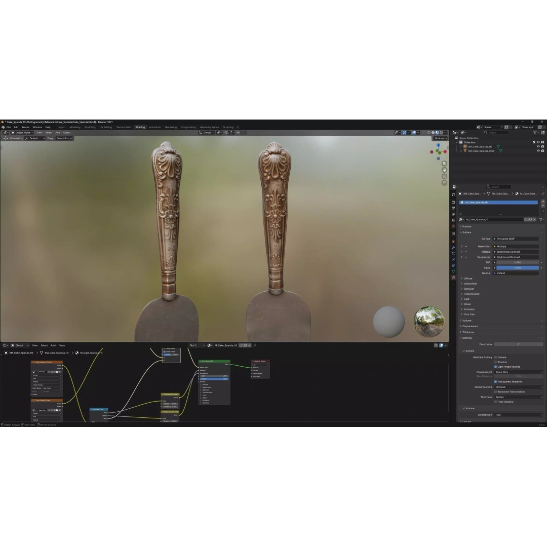 Antique Tableware 3D Model – Low Poly Game Ready Collection, FBX & Blender - View 25