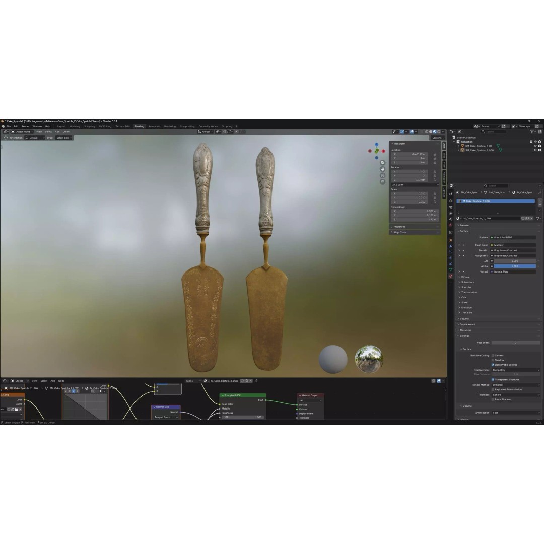 Antique Tableware 3D Model – Low Poly Game Ready Collection, FBX & Blender - View 31