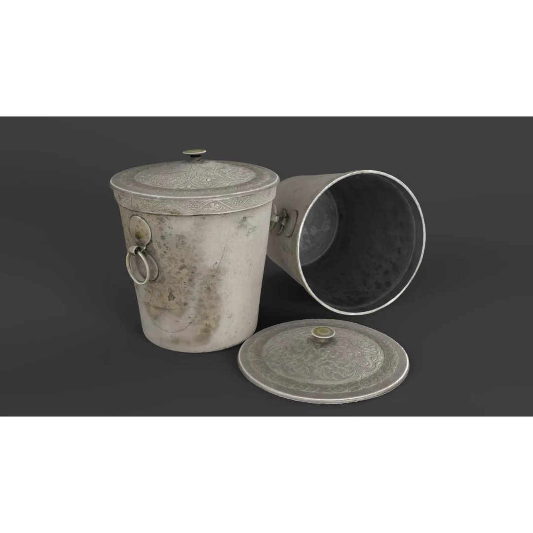 Antique Tableware 3D Model – Low Poly Game Ready Collection, FBX & Blender - View 34