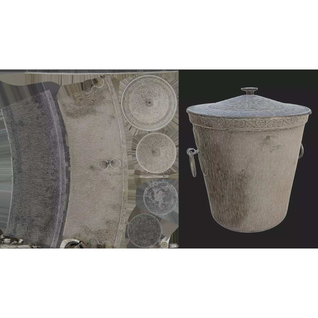 Antique Tableware 3D Model – Low Poly Game Ready Collection, FBX & Blender - View 38