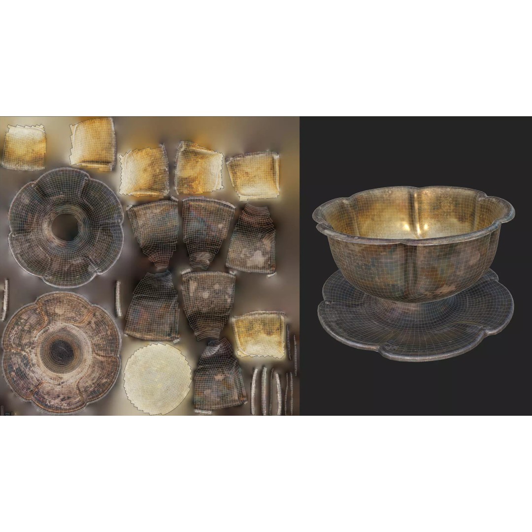 Antique Tableware 3D Model – Low Poly Game Ready Collection, FBX & Blender - View 44