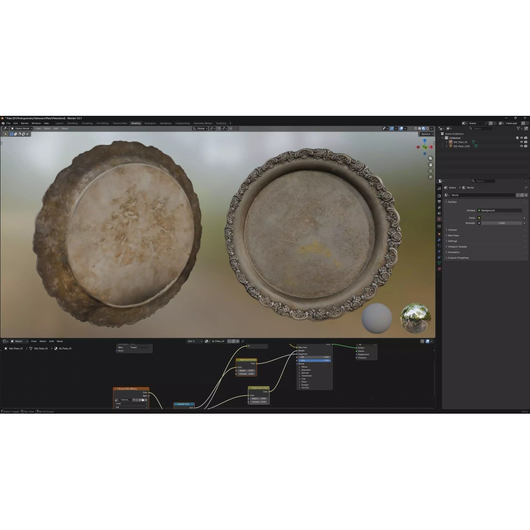 Antique Tableware 3D Model – Low Poly Game Ready Collection, FBX & Blender - View 52