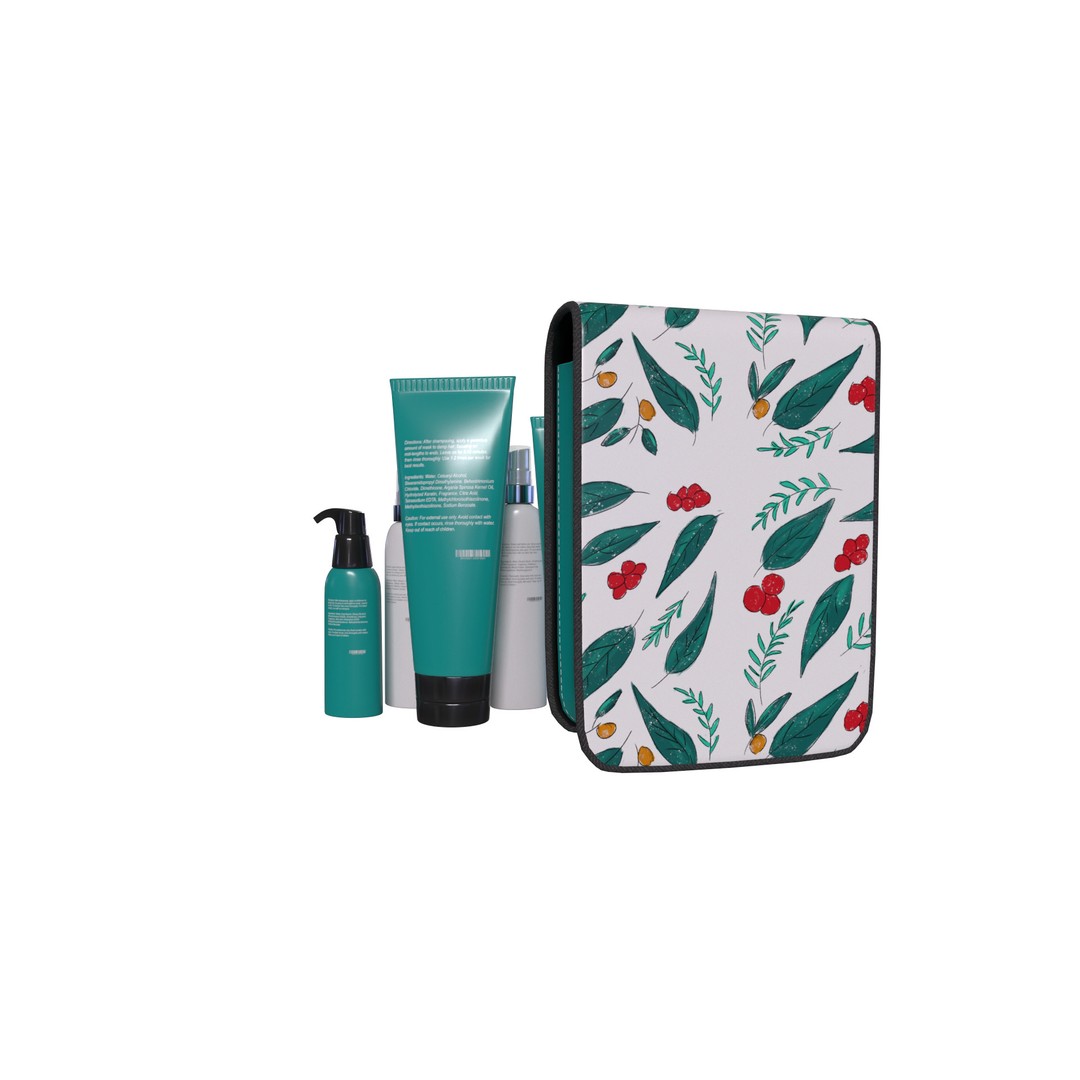 Holiday Hair Care Kit 3D Model – Low Poly PBR Asset for Blender - View 6