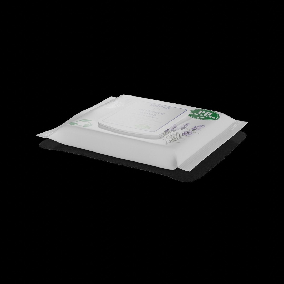 Wipes 3D Model – Low Poly Household Asset, FBX, PBR Textures