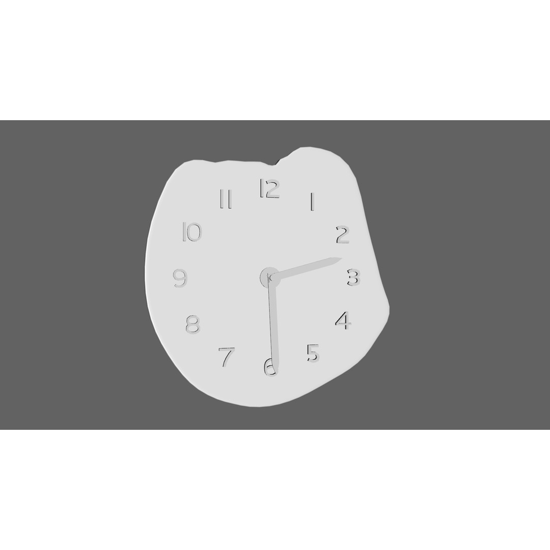 Wall Clock 3D Model – Low Poly Christmas Decoration, FBX - View 9