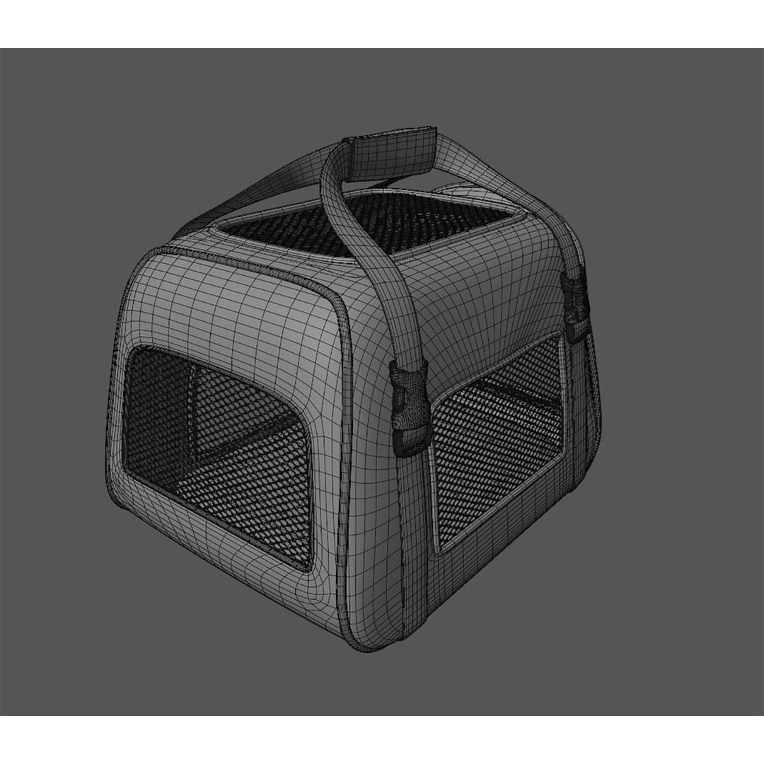 Pet Carrier 3D Model – Realistic Low Poly Game Asset, Blender & FBX - View 19