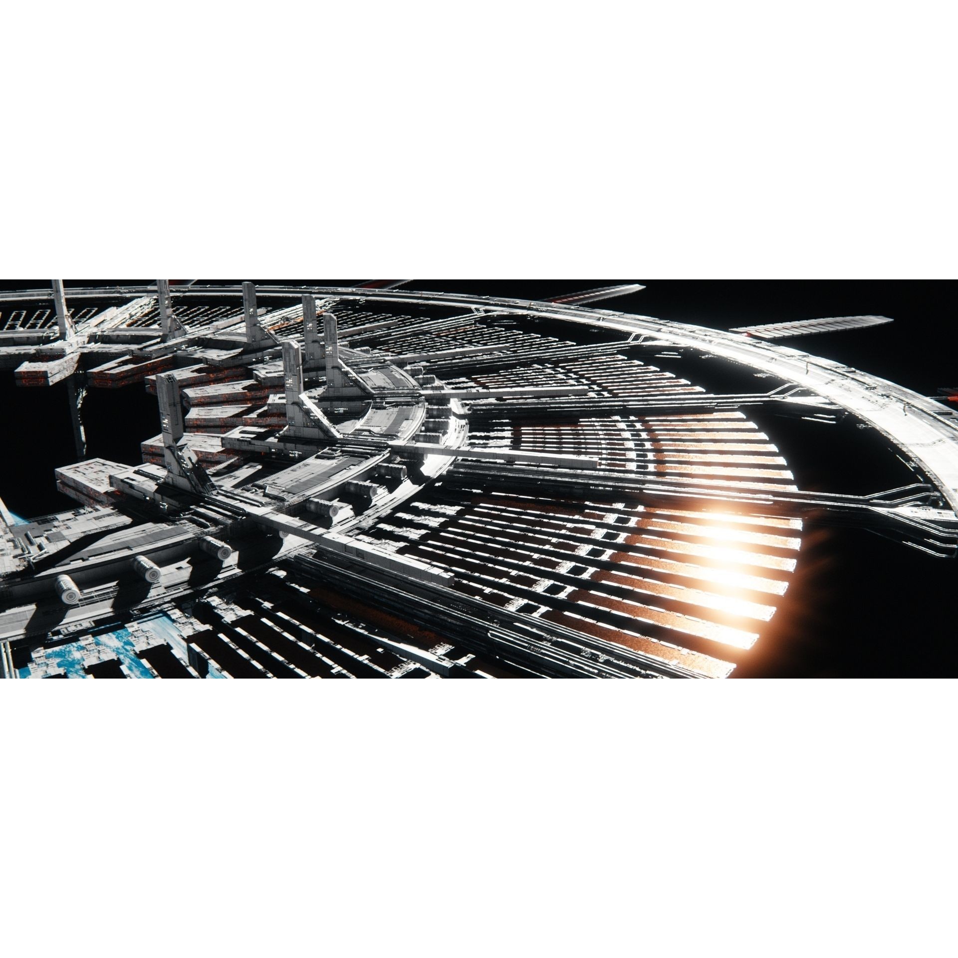 Sci-Fi Orbital Neuronet Array - High Poly 3D Model