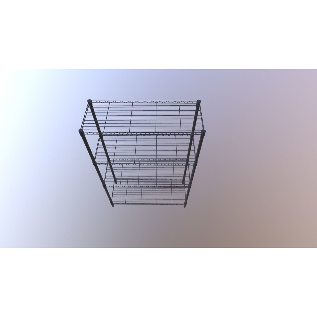 Wire Shelving 3D Model – PBR Game-Ready Asset, FBX, OBJ - View 5