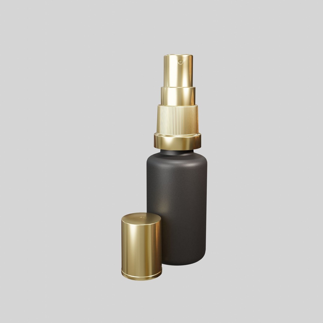 Mini Spray Bottle 3D Model – Low Poly Utility for Blender, FBX, OBJ - View 6