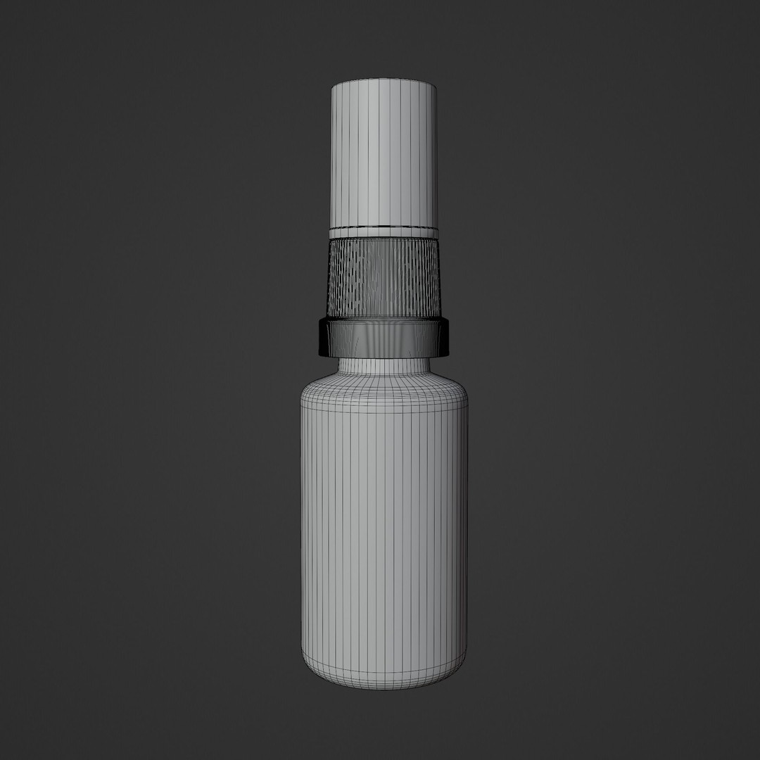 Mini Spray Bottle 3D Model – Low Poly Utility for Blender, FBX, OBJ - View 7