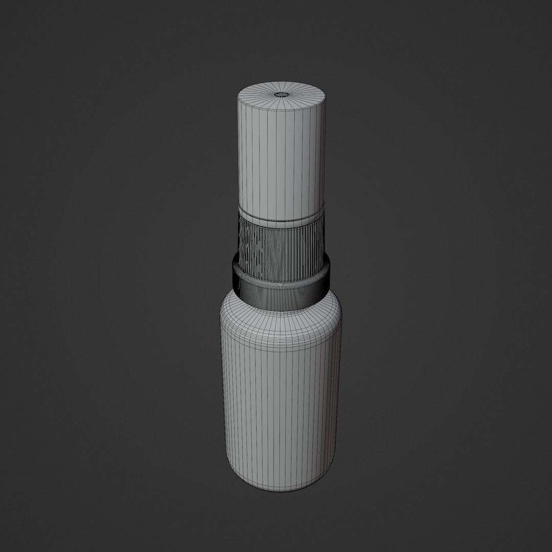 Mini Spray Bottle 3D Model – Low Poly Utility for Blender, FBX, OBJ - View 8