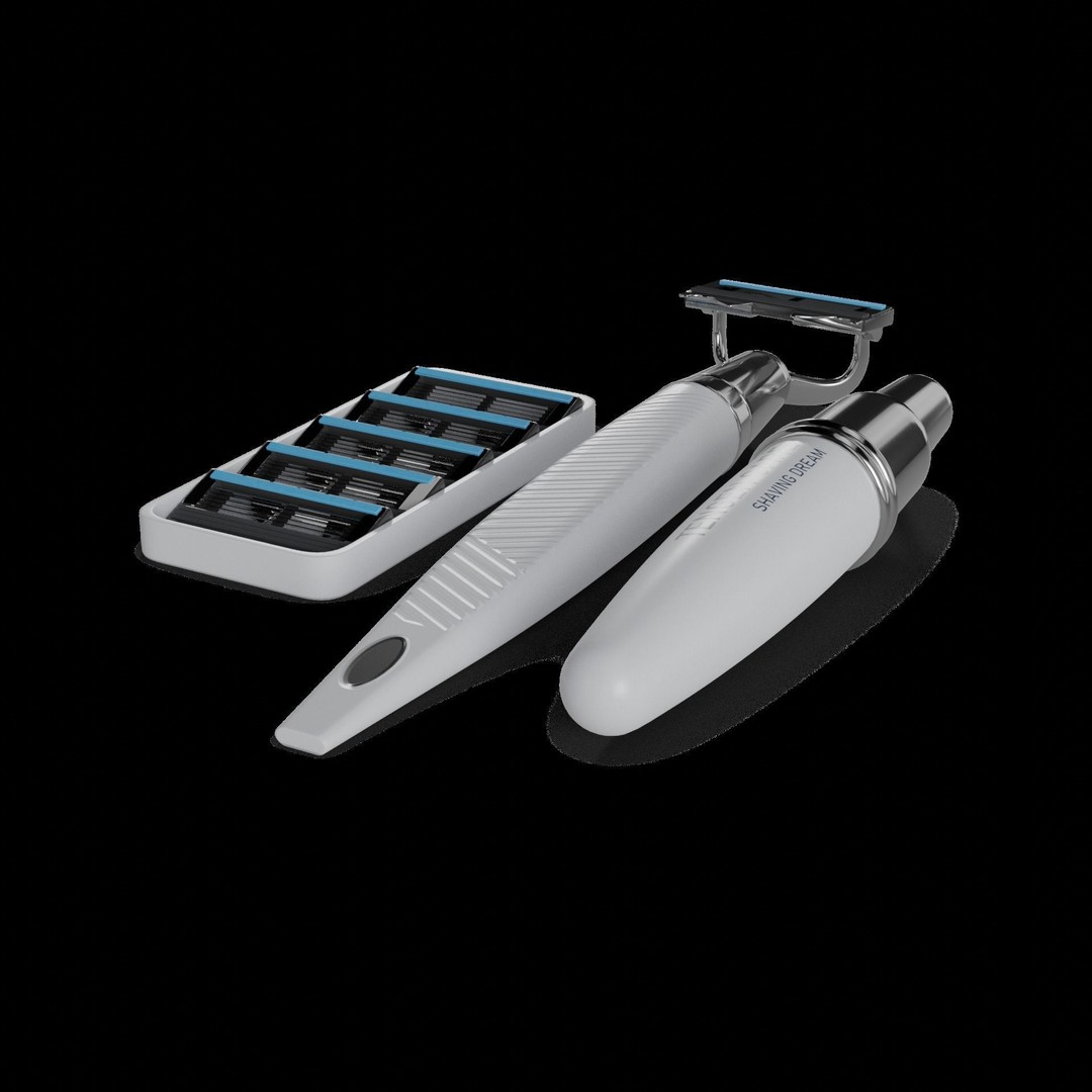 Cartridge Razor Kit 3D Model – Low Poly PBR Game Asset, FBX