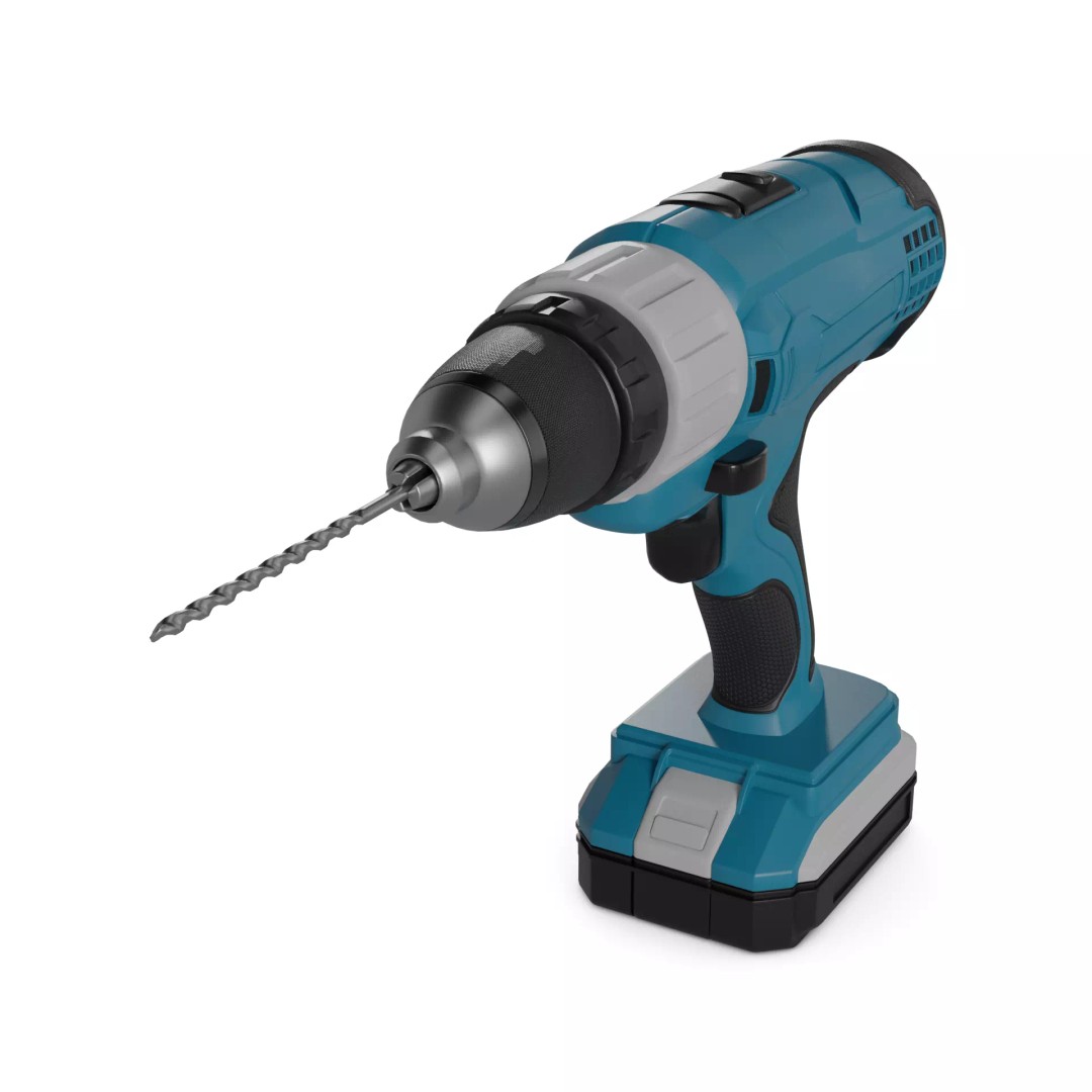 Right Angle Drill 3D Model – Realistic Tool Asset, FBX