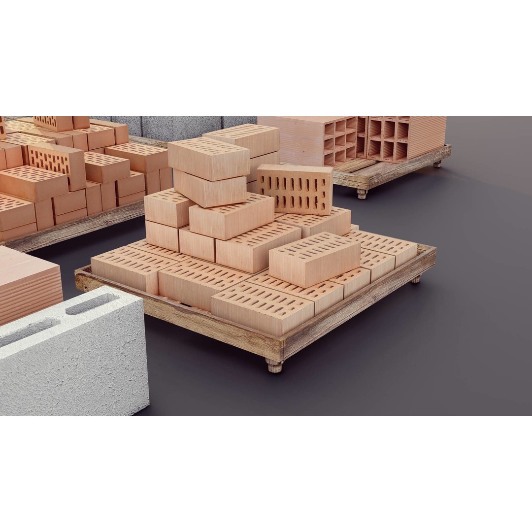Brick Collection 3D Model – Low Poly Game Asset, PBR Textures - View 10