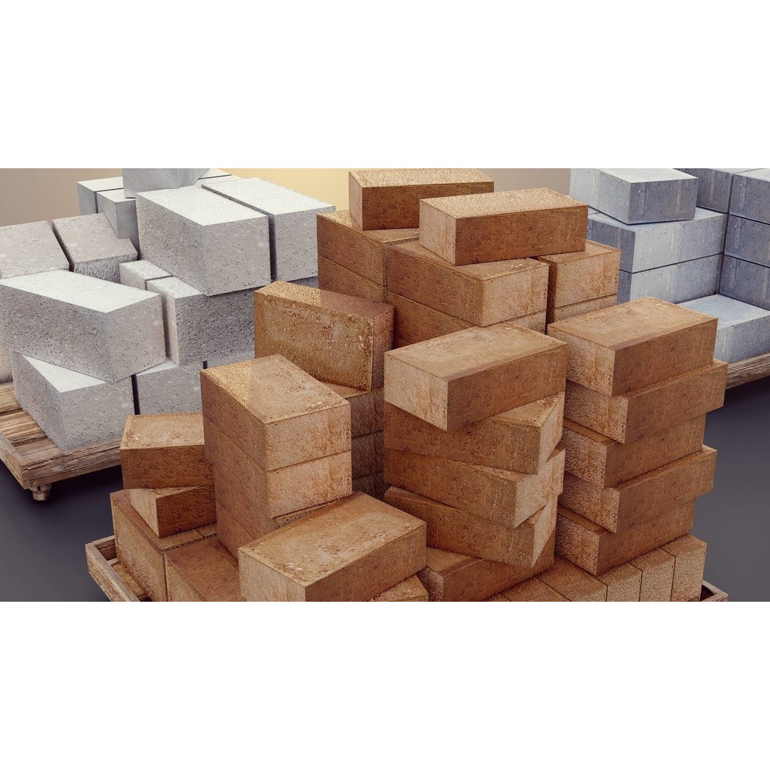 Brick Collection 3D Model – Low Poly Game Asset, PBR Textures - View 11