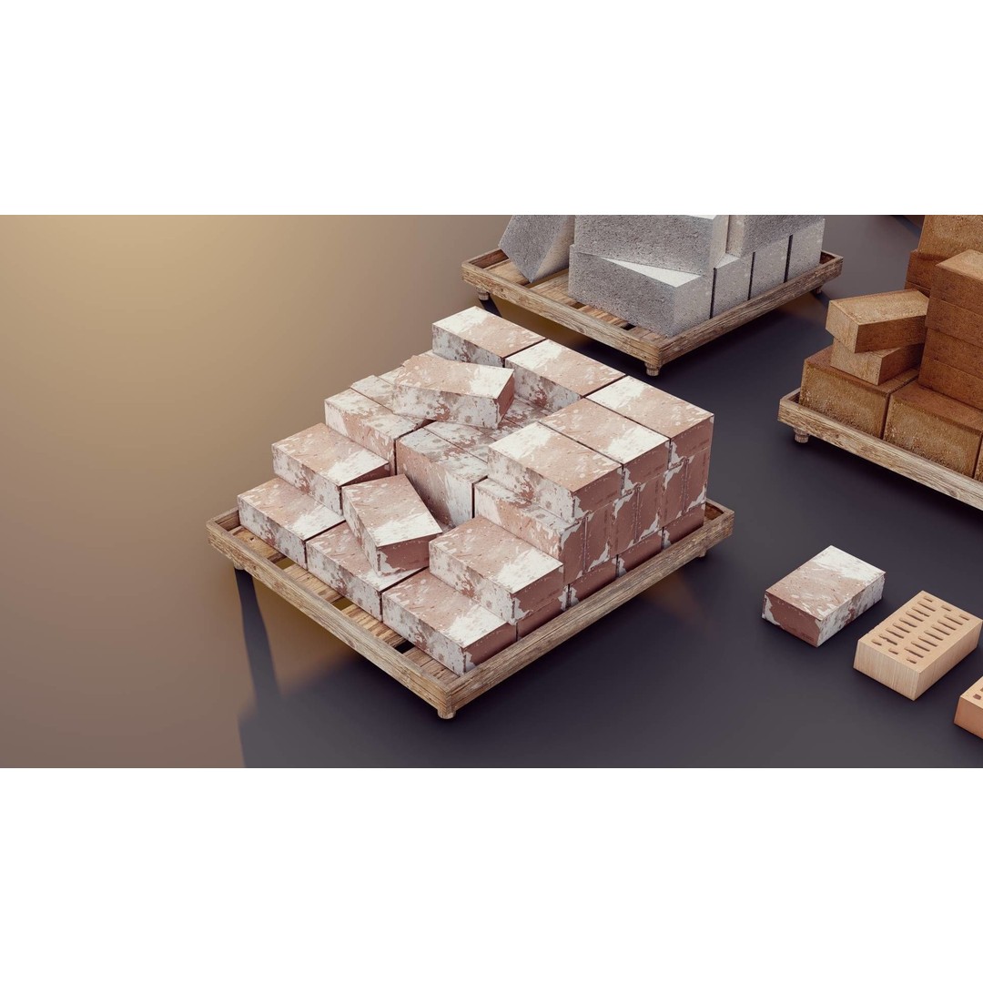 Brick Collection 3D Model – Low Poly Game Asset, PBR Textures - View 13