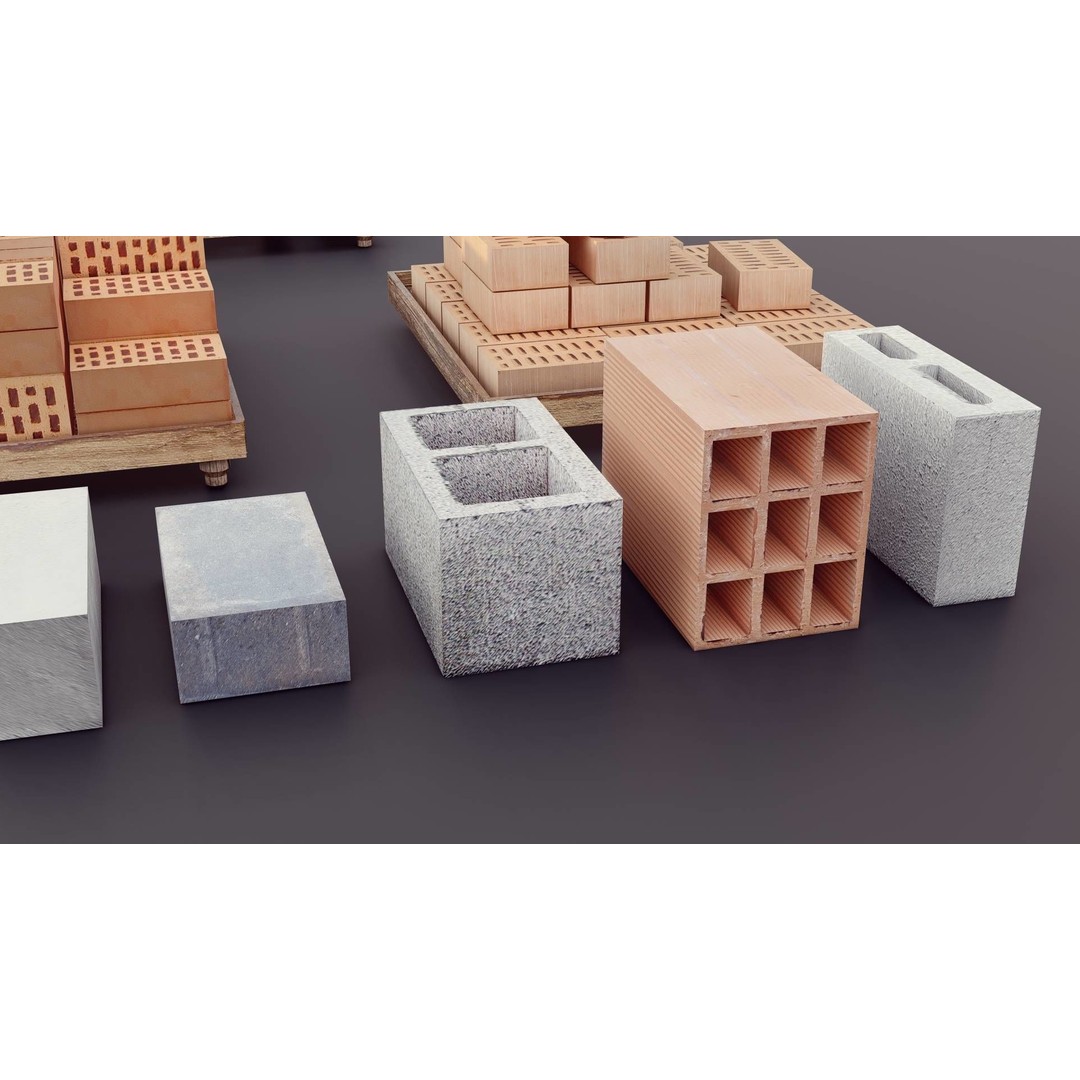 Brick Collection 3D Model – Low Poly Game Asset, PBR Textures - View 5