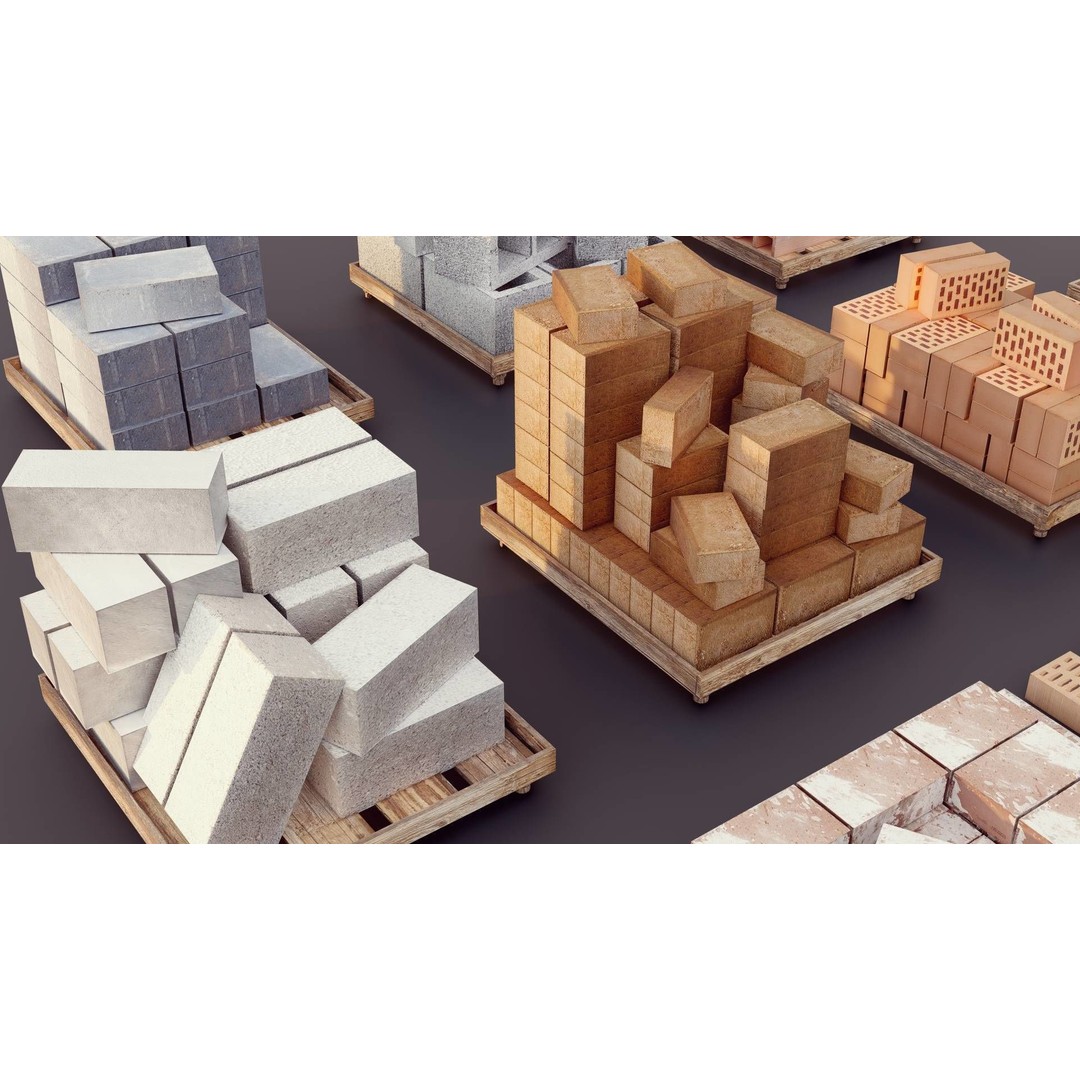 Brick Collection 3D Model – Low Poly Game Asset, PBR Textures - View 8