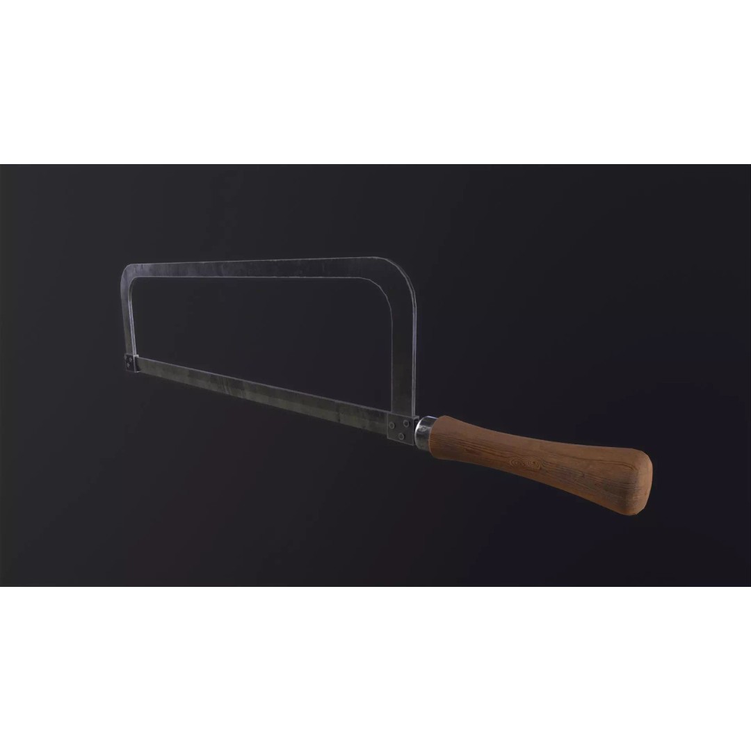 Hack Saw 3D Model – Low Poly Game Ready Asset, FBX, OBJ, Blender - View 2