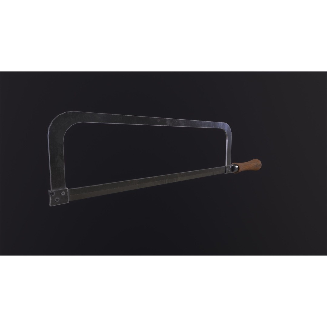 Hack Saw 3D Model – Low Poly Game Ready Asset, FBX, OBJ, Blender - View 3