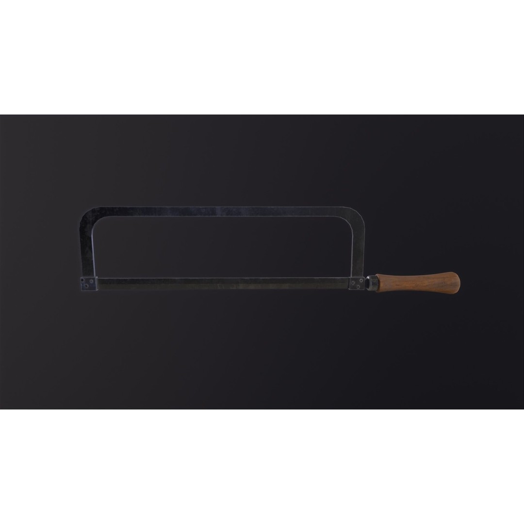 Hack Saw 3D Model – Low Poly Game Ready Asset, FBX, OBJ, Blender - View 4