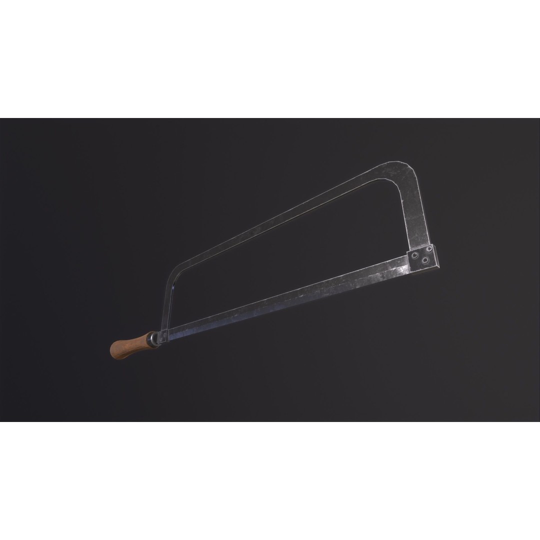Hack Saw 3D Model – Low Poly Game Ready Asset, FBX, OBJ, Blender - View 6