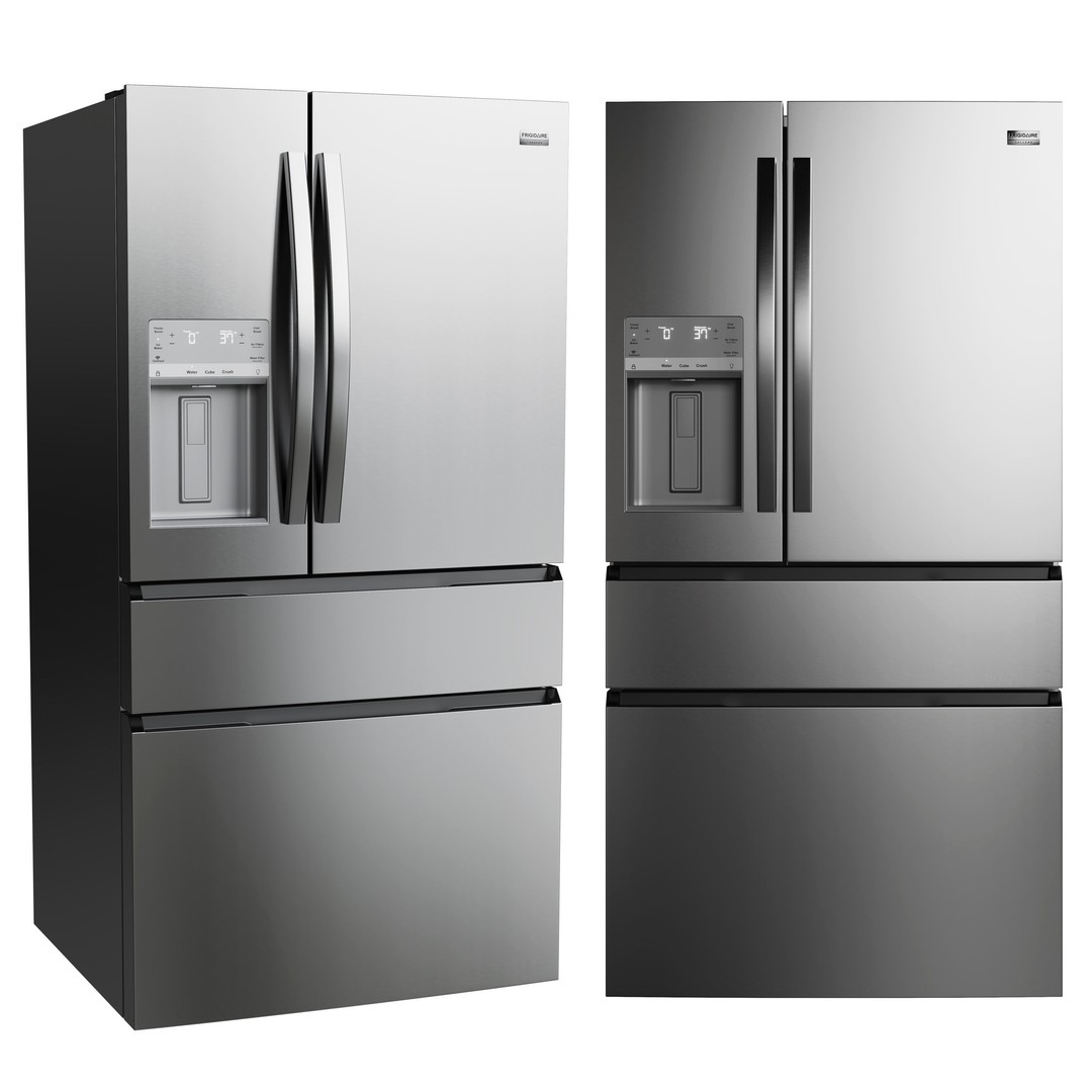 Frigidaire Refrigerator 3D Model – Kitchen Appliance Collection, FBX & OBJ - View 3