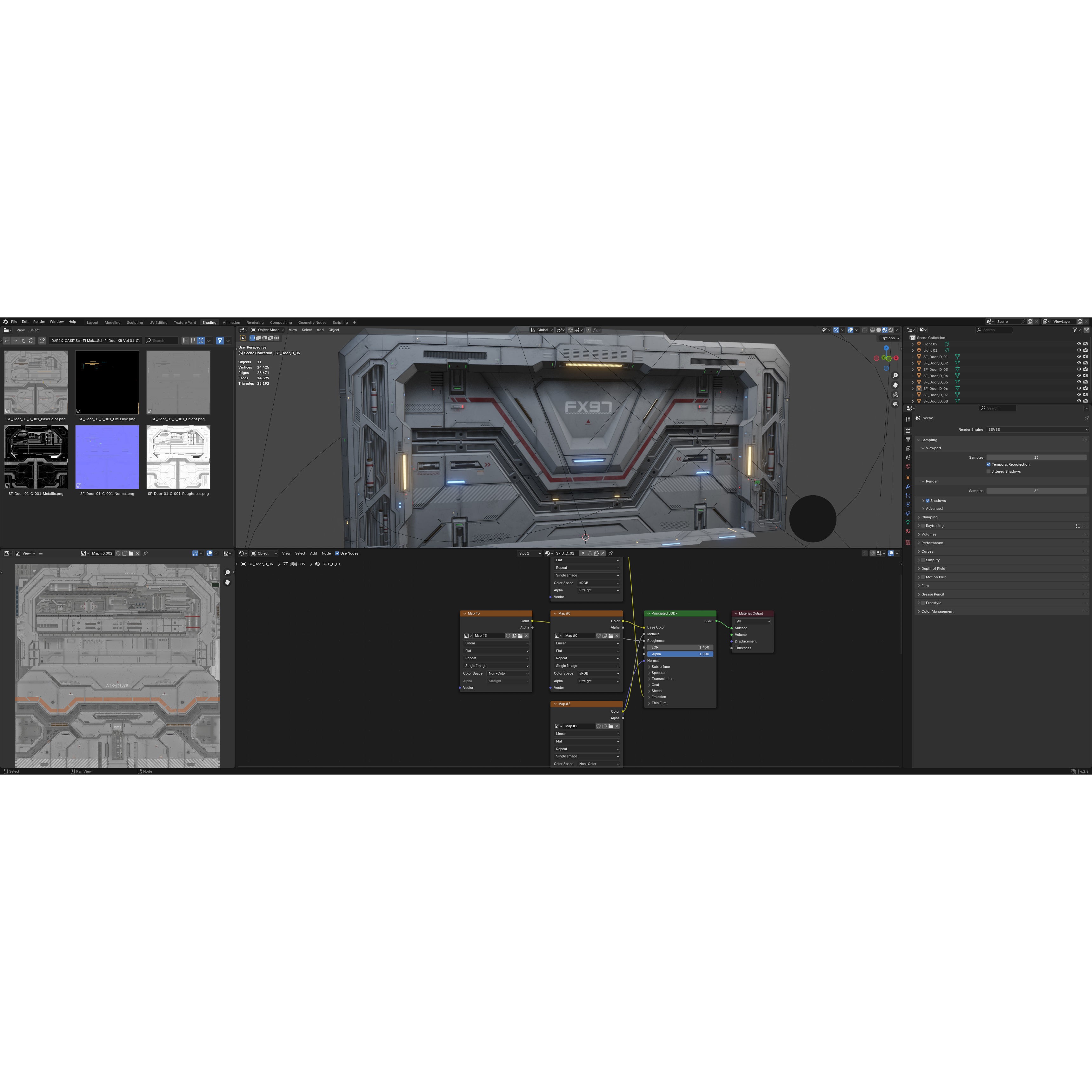 Sci-Fi Door Kit Vol 1 - Low-Poly Game-Ready 3D Model - View 29