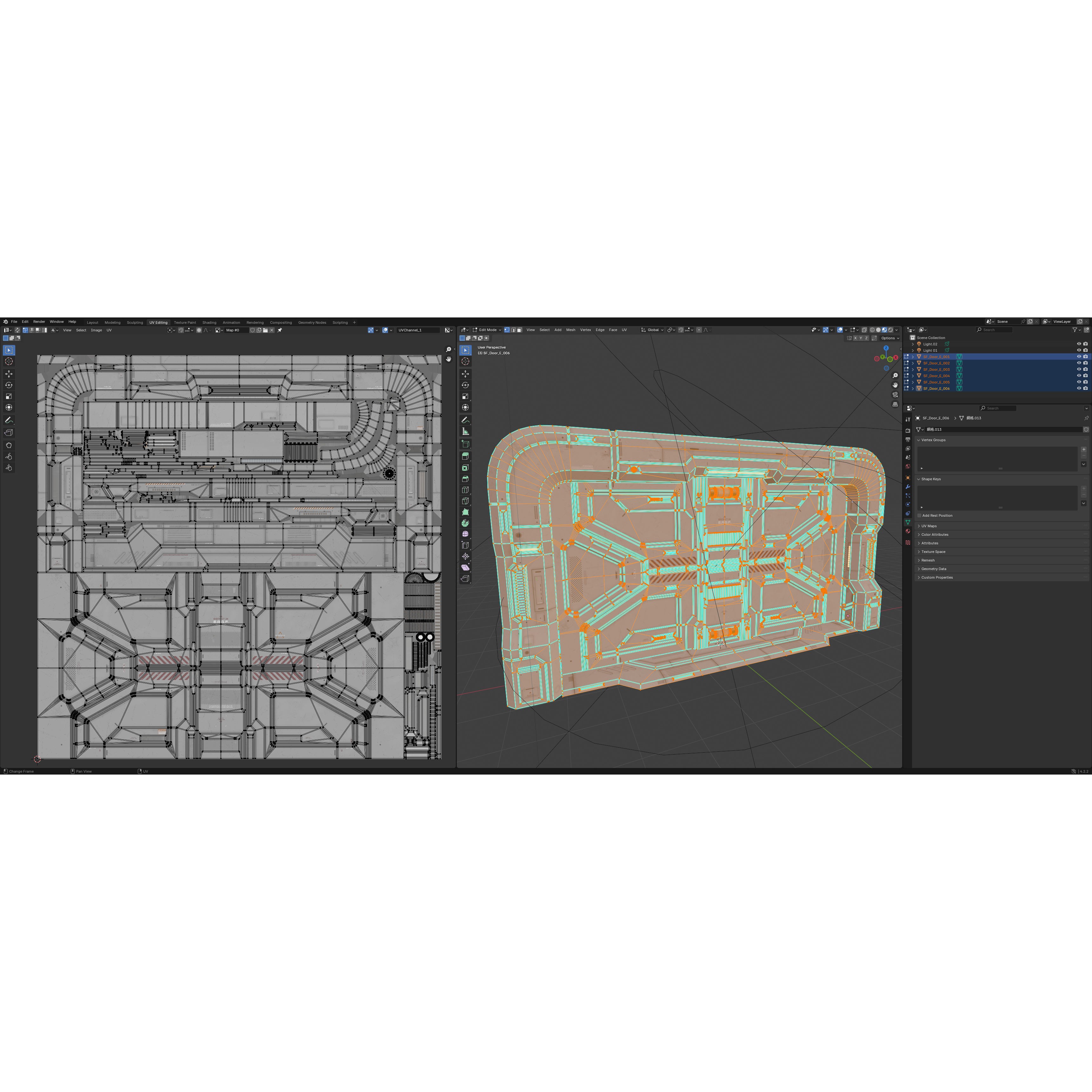 Sci-Fi Door Kit Vol 1 - Low-Poly Game-Ready 3D Model - View 39