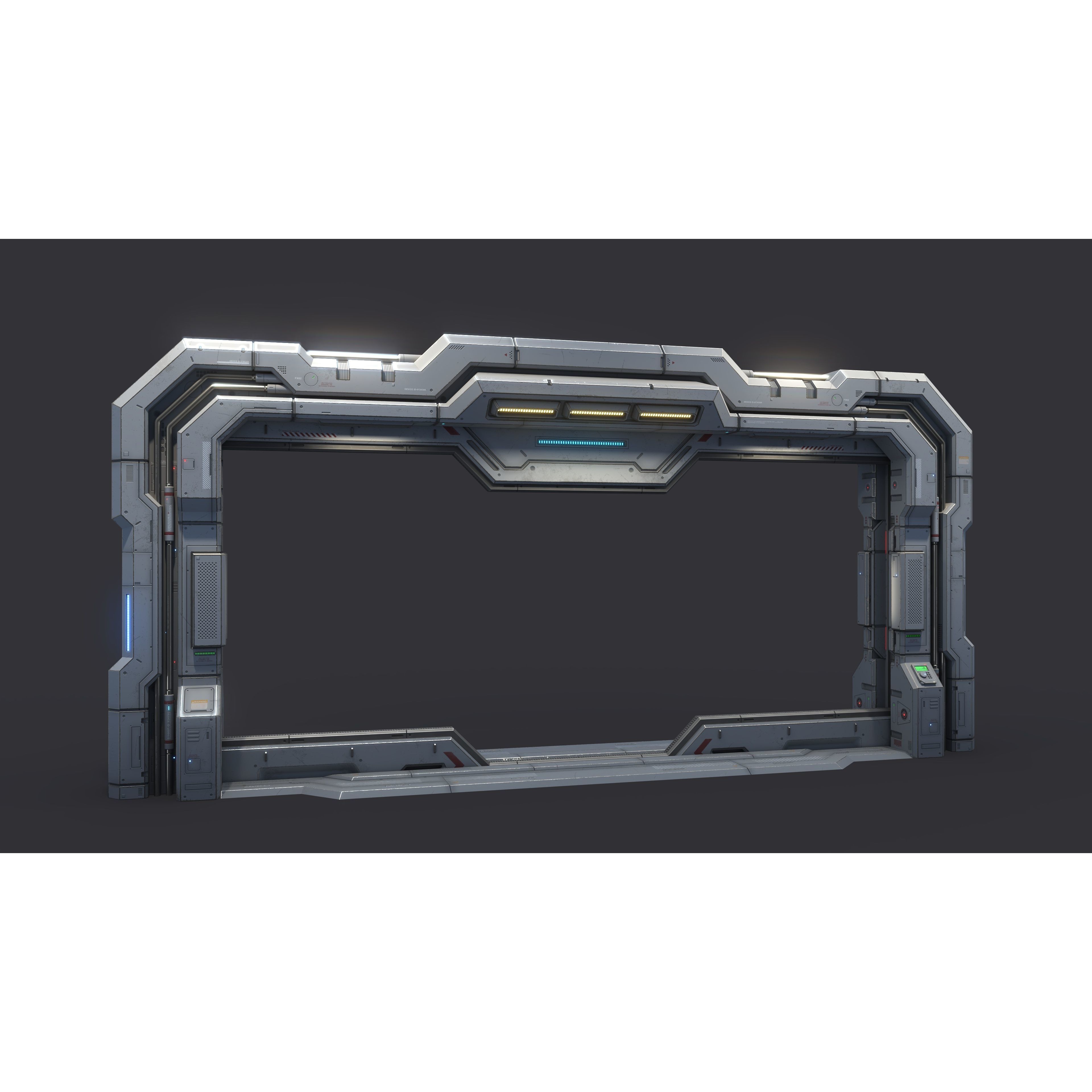 Sci-Fi Door Kit Vol 1 - Low-Poly Game-Ready 3D Model - View 41