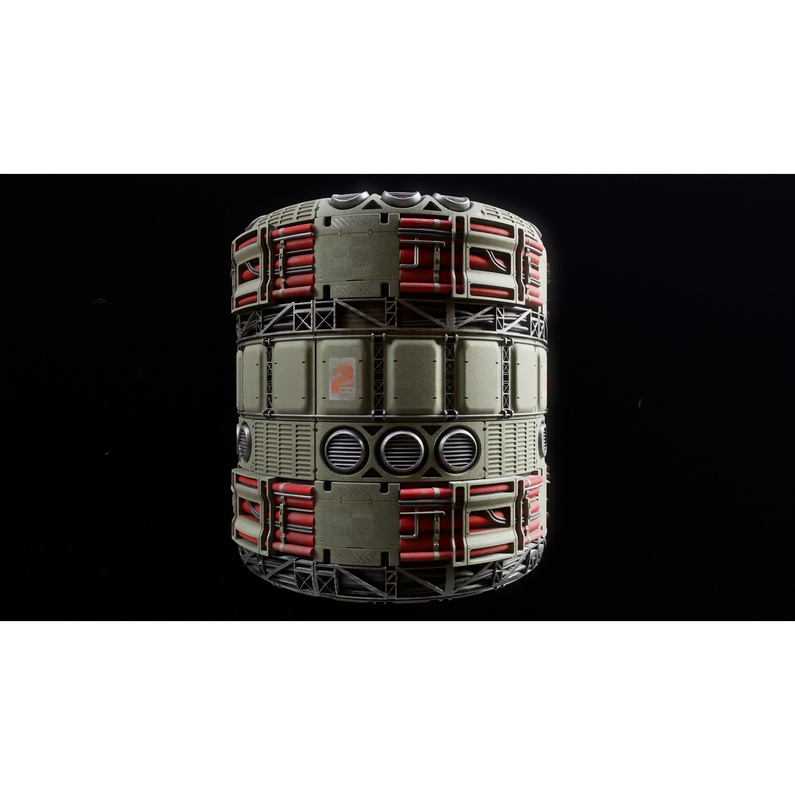 Sci-Fi Industrial Trimsheet Vol 1 - Textures 3D Model - View 9