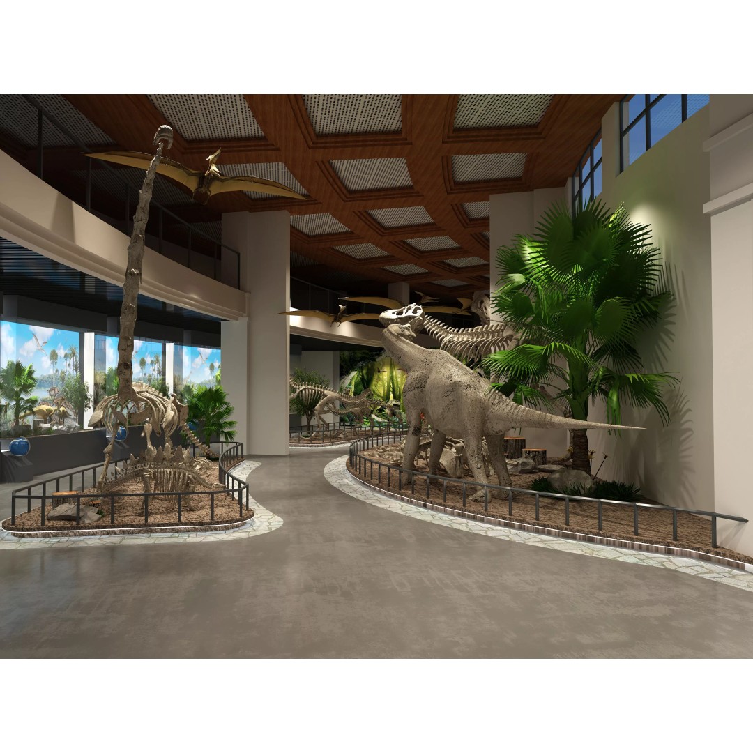 Dinosaur Fossil 3D Model – Realistic Prehistoric Skeleton, FBX, Blender - View 3