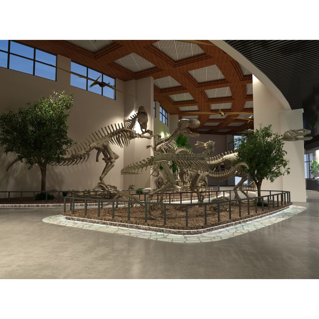 Dinosaur Fossil 3D Model – Realistic Prehistoric Skeleton, FBX, Blender - View 4