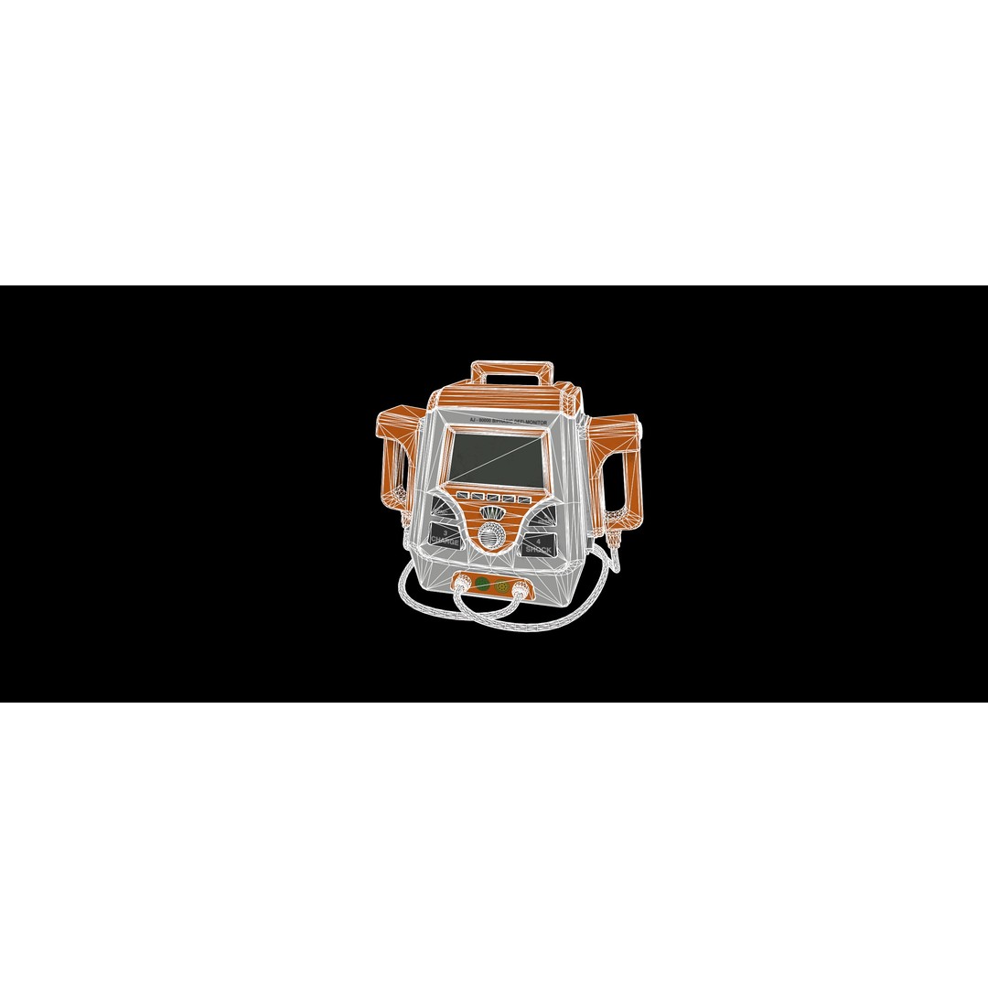 Defibrillator 3D Model – Game Ready Low Poly PBR Asset, FBX