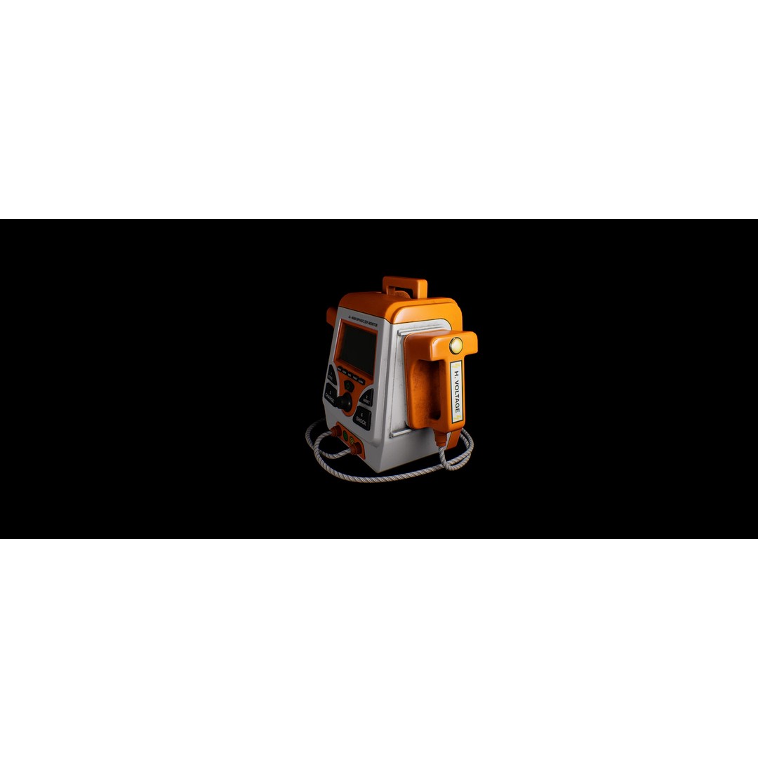 Defibrillator 3D Model – Game Ready Low Poly PBR Asset, FBX - View 10