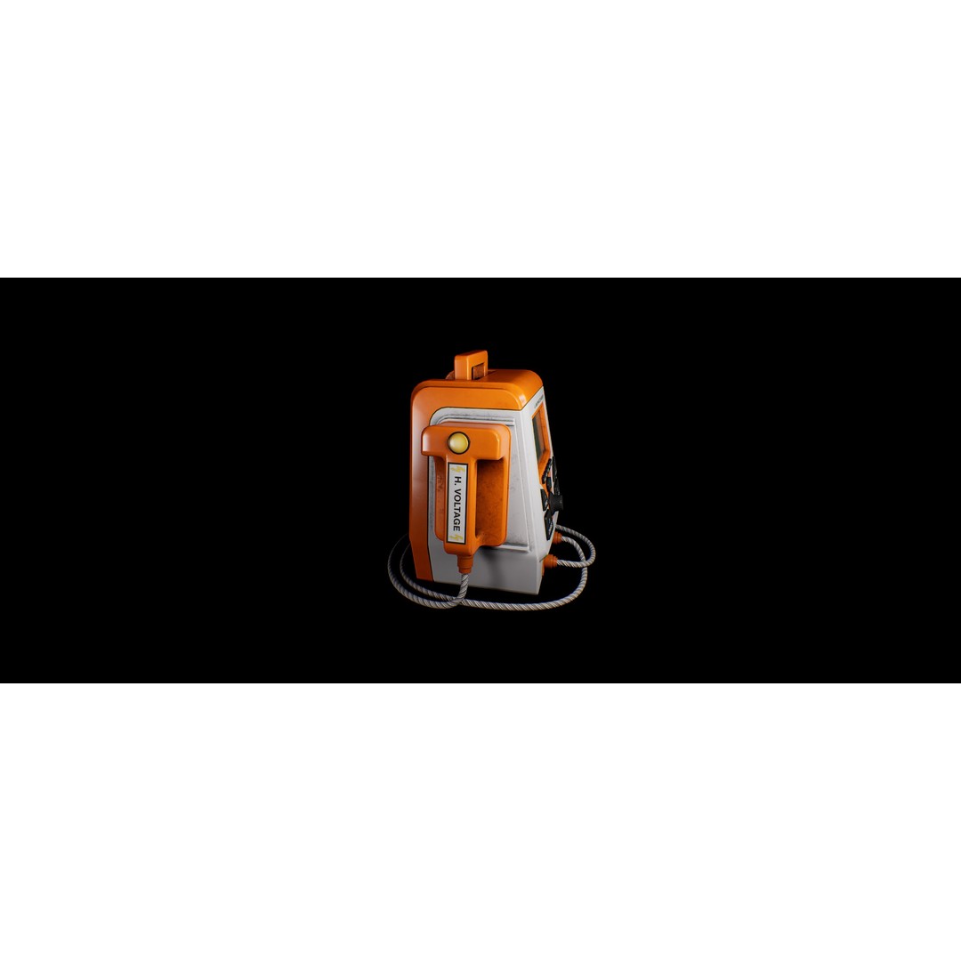 Defibrillator 3D Model – Game Ready Low Poly PBR Asset, FBX - View 5