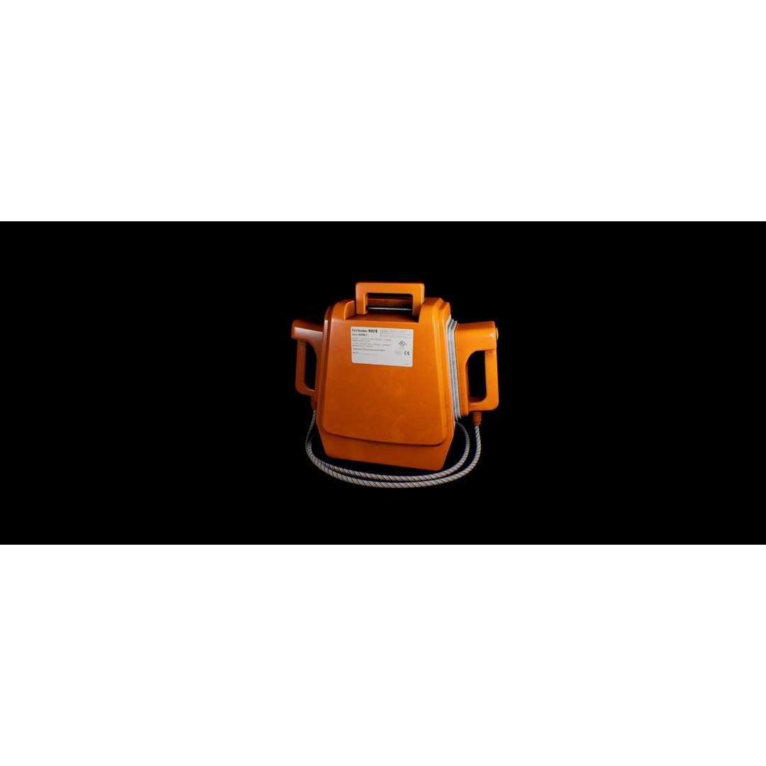 Defibrillator 3D Model – Game Ready Low Poly PBR Asset, FBX - View 7